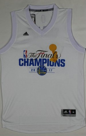 Maillot De Basket Golden State Warriors Kevin Durant 35 Champion Blanc